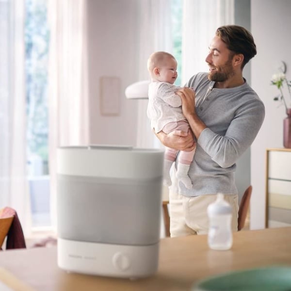 Sterilisator - PHILIPS AVENT - Eliminerar 99,9% av bakterier - Steriliserar och torkar på 40 min - Säkerställer 24 h sterilisering