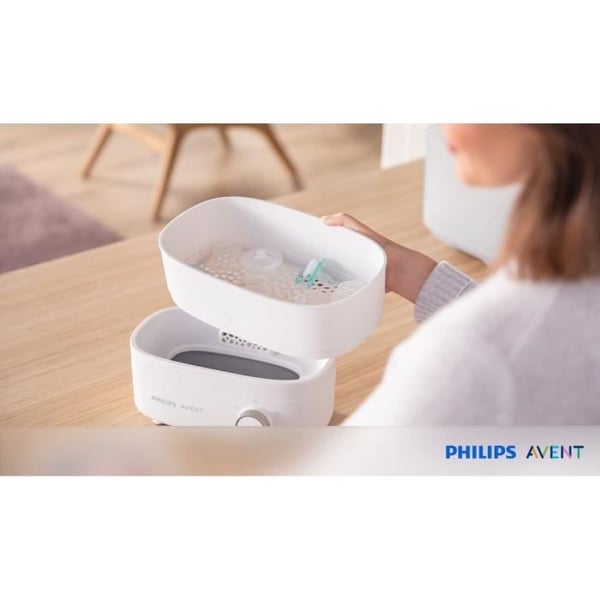 Sterilisator - PHILIPS AVENT - Eliminerar 99,9% av bakterier - Steriliserar och torkar på 40 min - Säkerställer 24 h sterilisering