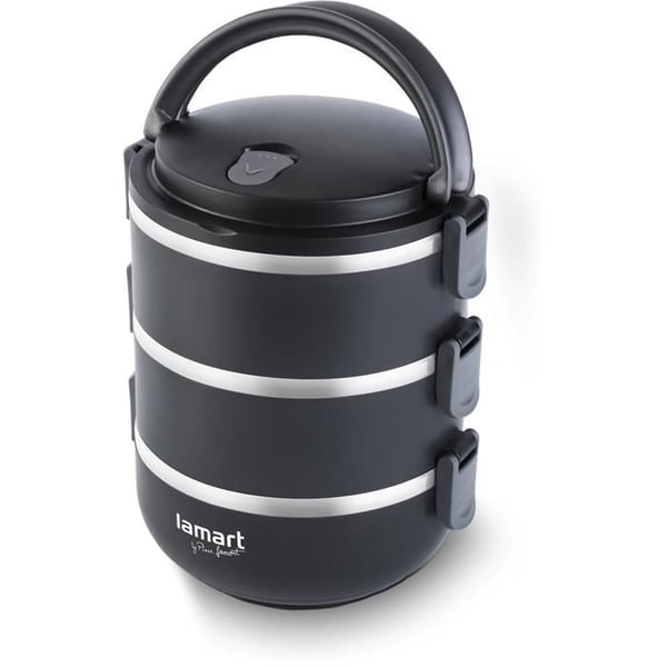 Portacomidas Caliente Y Frio Negro Lamart Lt6023