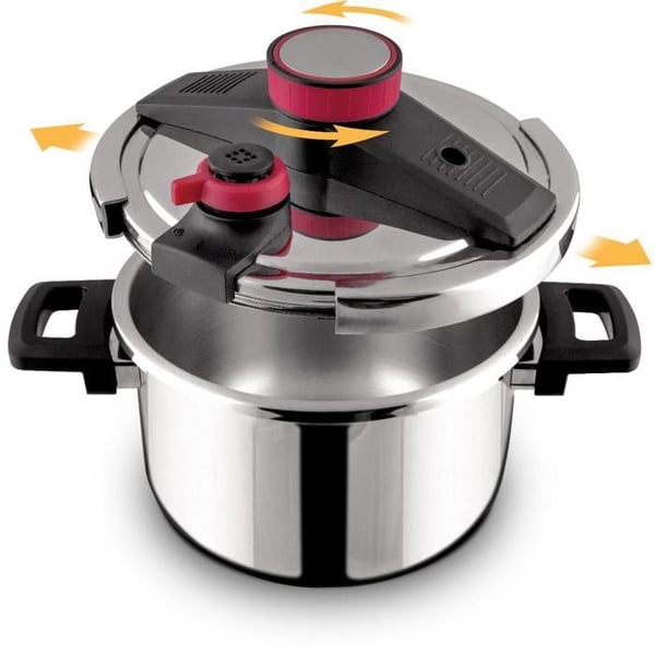 Tryckkokare - LAMART - STEAM LT1255 - 4 l - Rostfritt stål - 3 säkerhetslås