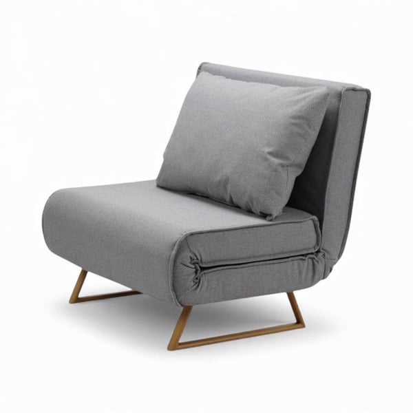 Fällbar enplats convertible soffa - Vahiné grå