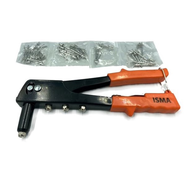 Manuell nitar - 240 mm - Nitar ingår - För aluminiumnitar 2,4-4,8 mm - Ergonomiskt handtag - Returfjäder