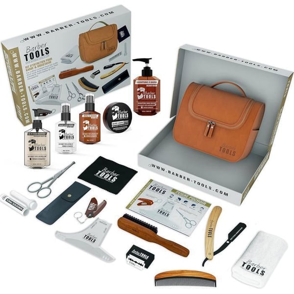 Kit/Set/Gåvoset (14 PRODUKTER) för skötsel och vård av skägg med Barbier-vård | Kosmetik