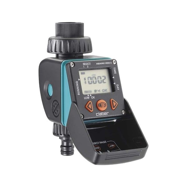 Automatisk bevattningsprogrammerare - Claber - Video-2 - Digital - Vit - Trädgård