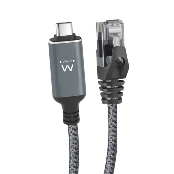 Cabeladapter Ewent EC2001 USB-C 3.1 till RJ45 CAT6 FTP 1GB 1.5m Svart