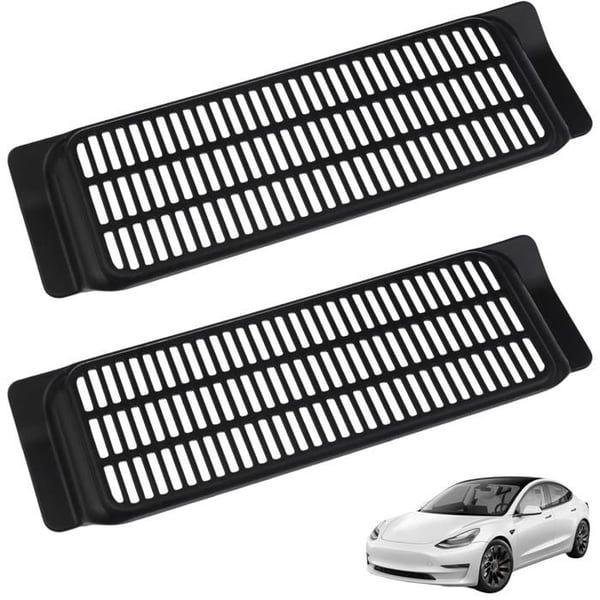 Grill för luftutlopp kompatibel med Tesla Model 3 [Lot 2] Tillbehör för luftkonditionering under bilsäte Phonillico
