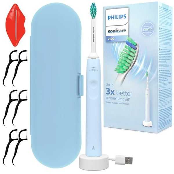 Elektrisk tandborste - PHILIPS SONICARE - HX3651/12 - Blå - Resväska - Tandvårdstillbehör