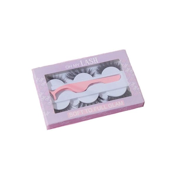 Oh My Lash - Set med Falska Ögonfransar i Mink - 4st - Mjuk till Full Glam