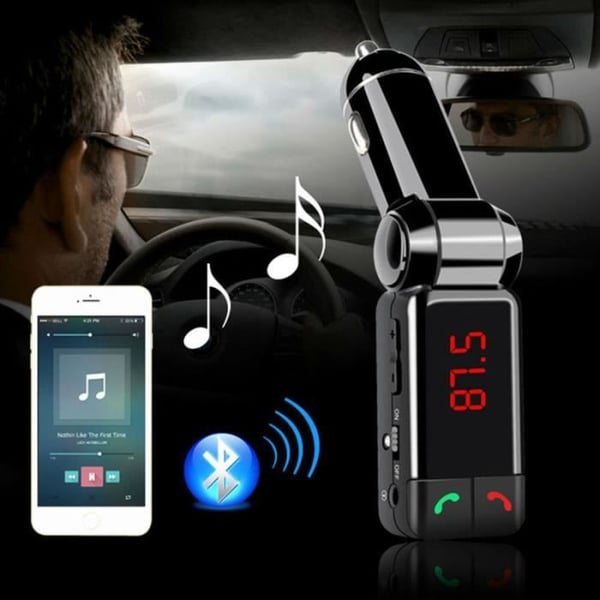 Bluetooth-bilsats MP3-spelare FM-sändarsats Bilsats med SD TF-kort USB-läsare Fjärrkontroll för bilstyling Sänder