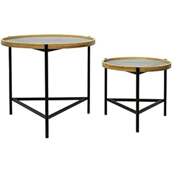 Bord - DKD HEMINNREDNING - Set om 2 - Black Metal - 64x64x55 cm - Att montera själv Bord - DKD HEMINNREDNING - Set om 2 - Black Metal - 64x64x55 cm - Att montera själv