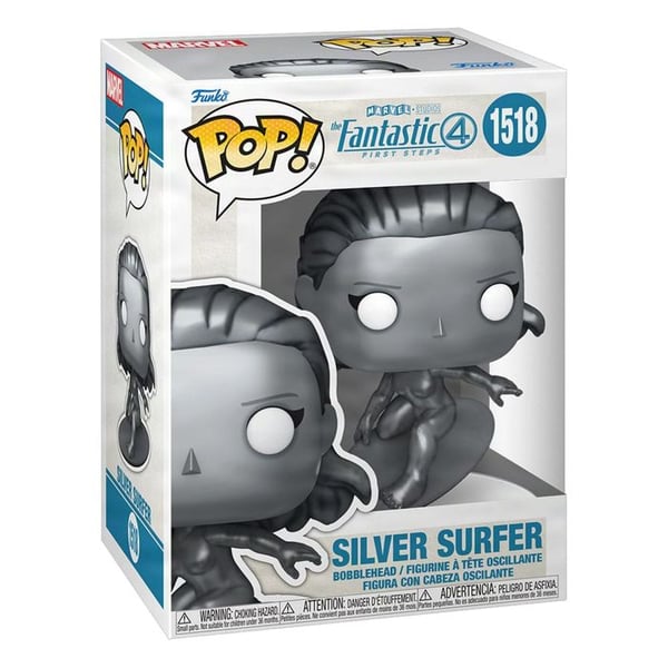 Funko - De Fantastiska Fyrorna: Första Steg - POP! Figur Silver Surfer 9 cm