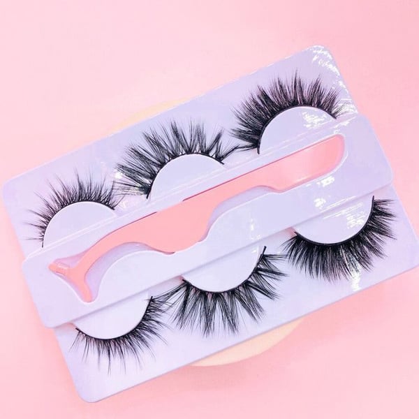 Oh My Lash - Set med Falska Ögonfransar i Mink - 4st - Mjuk till Full Glam