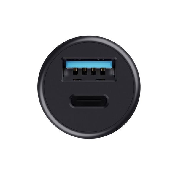 Trust Maxo 38W PD USB C & USB cigarettænder, 20W USB-C PD & 18W USB-A QC3, mini bilopladerstik, iPhone, Samsung adapter