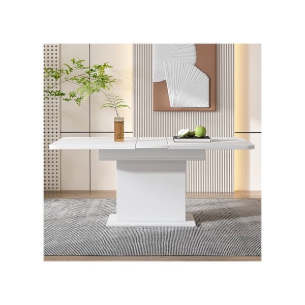 Udvidbart spisebord - MUVOE - Hvidt - Multifunktionelt - Elegant design - Hurtig montering