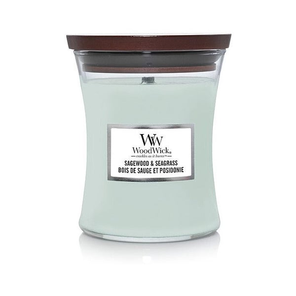 CANDELA CLESSIDRA MEDIA TIMEGLAS SAGEWOOD & SEAGRASS WOODWICK