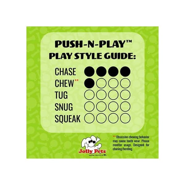 Boll för Hund Jolly Pets Push-n-Play 35,6 cm Oförstörbar