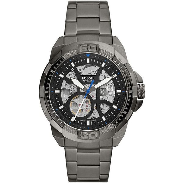 Automatisk klocka - FOSSIL - Bronson - Antracitstål - Urtavla med synlig mekanism - 44mm