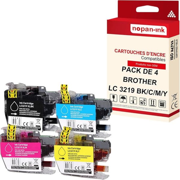 4 kompatibla bläckpatroner för BROTHER LC 3219 XL LC3219XL Svart + Cyan + Magenta + Gul För Brother MFC-J 5330 DW 5330 DW XL 5335 D