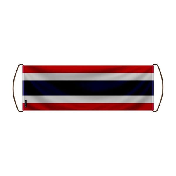 Scrollbanner – Thailands flagga – 24 x 70 cm – Polyester – Handflagga – Pixelforma