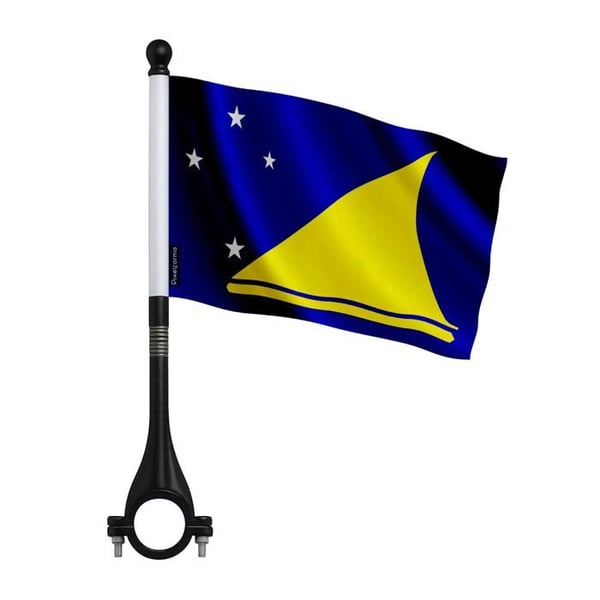 Tokelau Cykelflagga i Polyester – 14 x 21 cm – Cykelflagga – 10 stycken