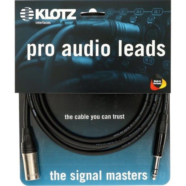 Klotz Kabel M1 Pro Jack hane TRS / XLR hane, 2m Mikrofonkabel