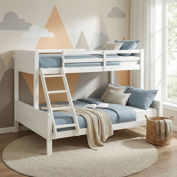 Familjesäng med 3 platser 90/140x200 cm, platsbesparande för barnrum – Homestyle4u