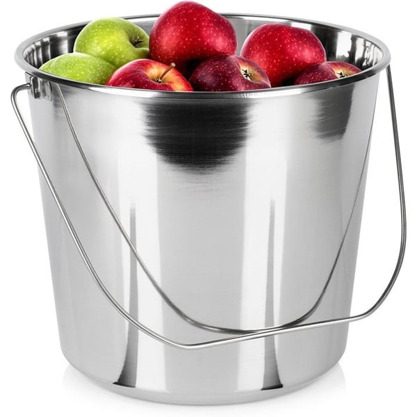 Livsmedelsbehållare i rostfritt stål - ORION - 18L - 30x33 cm - Ergonomiskt handtag - Korrosionsbeständig