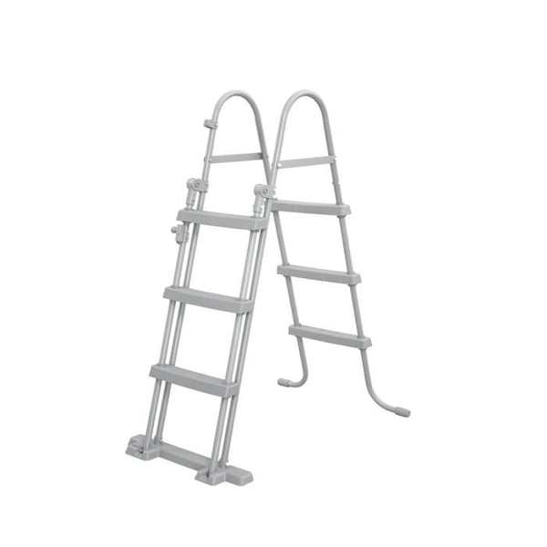 Trappe til overjordisk pool - Bestway 58330/24 - Flip & Lock låsbar - Højde 1,07 m - Korrosionsbestandig metalramme