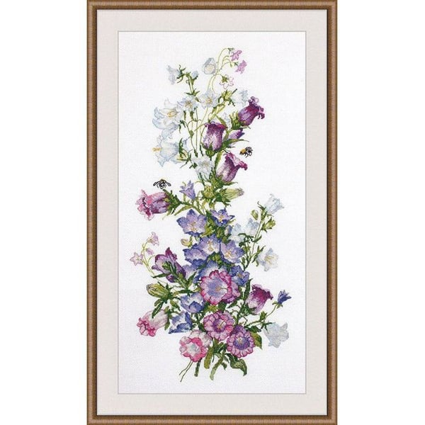 Kit för broderi med korsstygn Ugn - Vårset 20x43 cm