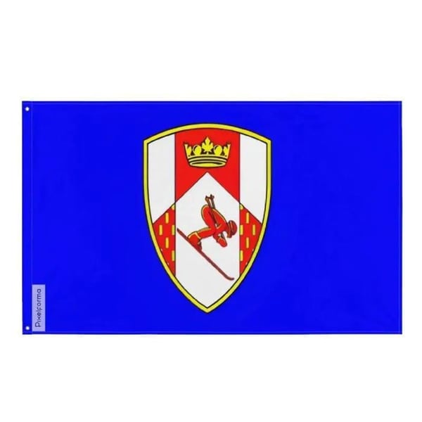 Rosslandflagga – 128 x 192 cm – Hållbar Polyester – 2 Metallöljett – Inomhus / Utomhus – Pixelforma