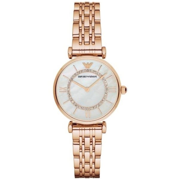 EMPORIO ARMANI AR1909 armbandsur - Dam - Kvarts - Analog - Armband i rostfritt stål - Rosa färg
