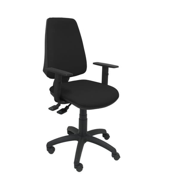 Ergonomisk kontorsstol med synkromekanism, justerbar i höjdled och nylonhjul Vadderat sits och ryggstöd i BALI-tyg