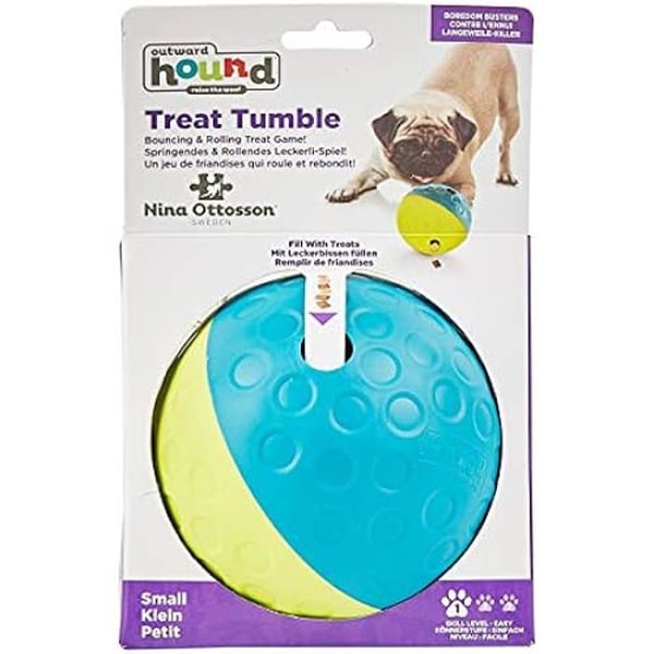 Godisdispenser - OUTWARD HOUND - Treat Tumble - Interaktiv - Blå - Liten
