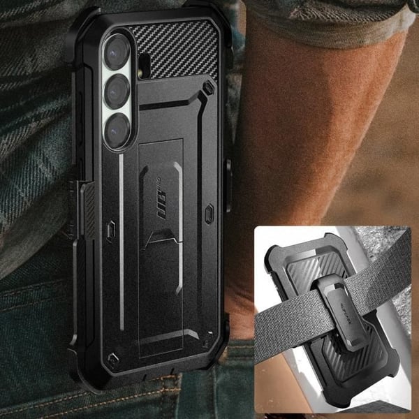 Heltäckande Fodral - Supcase - Galaxy S25 - Stötsäker - Stöd - Svart