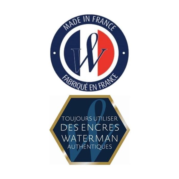WATERMAN låda med 8 långa patroner, raderbart Serenity Blue-bläck för reservoarpenna