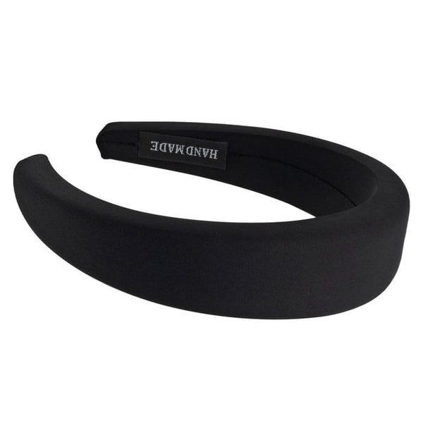 Hårband - AVIZAR - Glamour - Satin kuddad - Bekväm - Svart