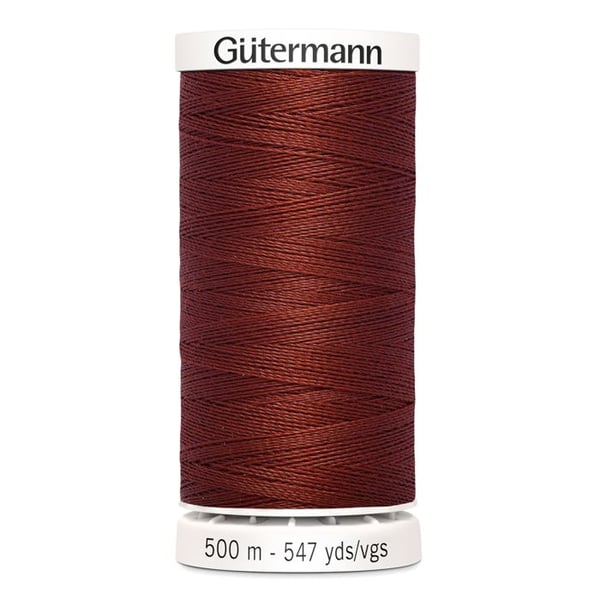 Fil allt textil 100% polyester 5 spolar av 500m 701920 - Att 227 - auburn