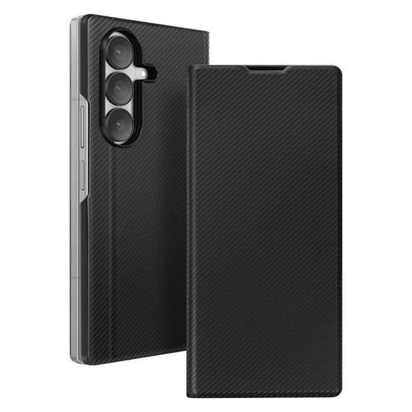 Foliofodral - AVIZAR - Galaxy Z Fold 7 - Texturerad Finish - Fällbart Stöd - Kamera Skydd