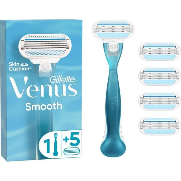 Rakhyvel Kvinna - GILLETTE - Venus Smooth - 3 Blad - Förnyelse - Antiglid