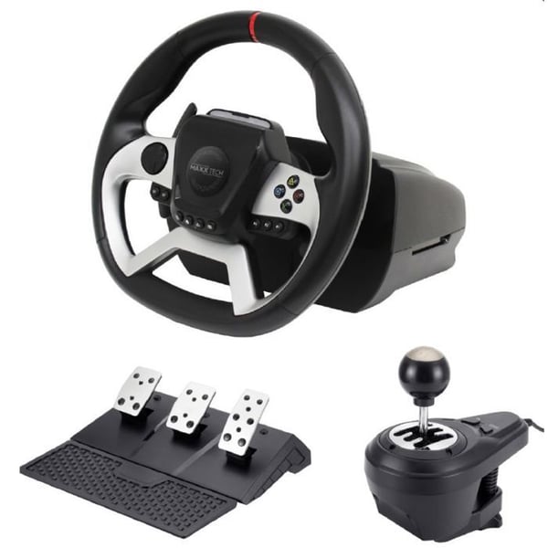 Spelkontroll - Maxx Tech MXT-PROFFW - Kit Pro FF Racing - USB - Multi-plattform - Svart
