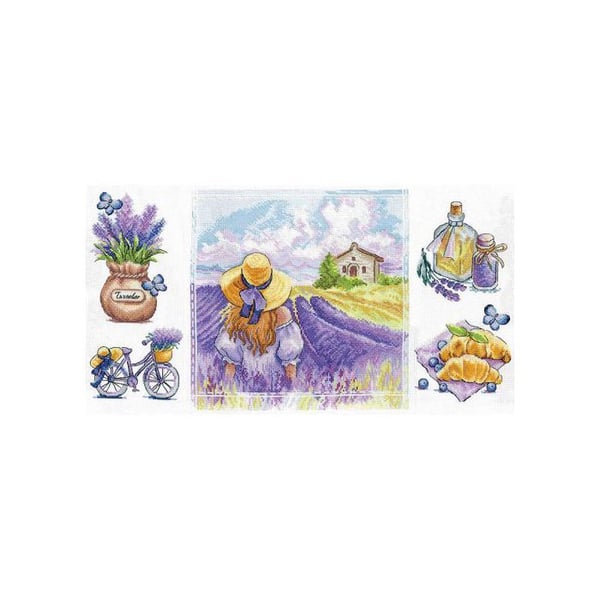 Andriana korsstygnsset - Provencalsk charm 43x22cm