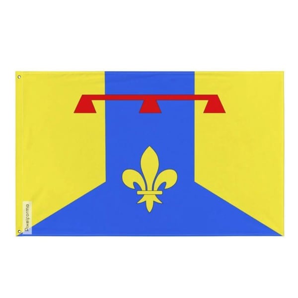 Flagga Bouches-du-Rhône – 96 x 144 cm – Hållbar Polyester – 2 Metallöglor – Inomhus / Utomhus – Pixelforma