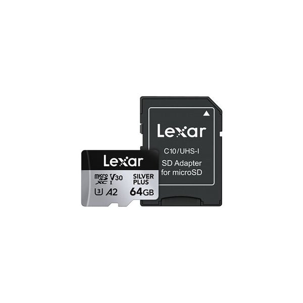 Lexar XC 64GB SILVER PLUS micro SD-minneskort