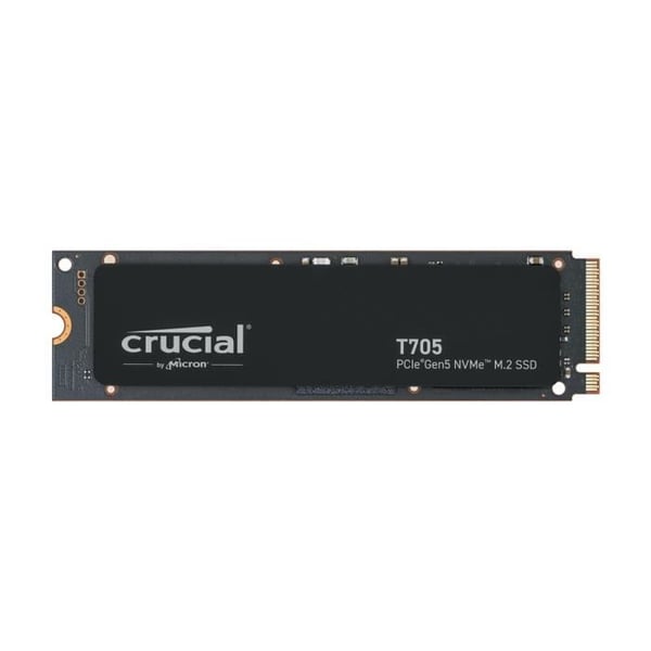 Intern spel-SSD - CRUCIAL - T705 SSD 4TB PCIe Gen5 NVMe M.2 (2024) - PCIe 3.0 och 4.0 bakåtkompatibilitet - CT4000T705SSD3