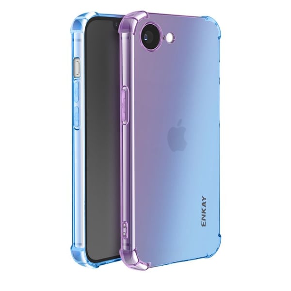 Coque Silicone - Enkay - iPhone 16e - Stötsäker - Blå Gradient - Airbag Drop Skydd