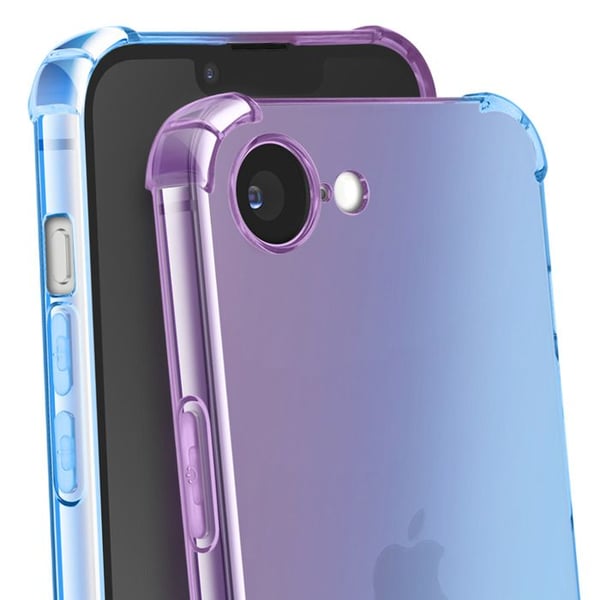 Coque Silicone - Enkay - iPhone 16e - Stötsäker - Blå Gradient - Airbag Drop Skydd