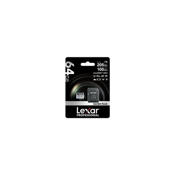 "Lexar XC 64GB SILVER PLUS micro SD hukommelseskort"