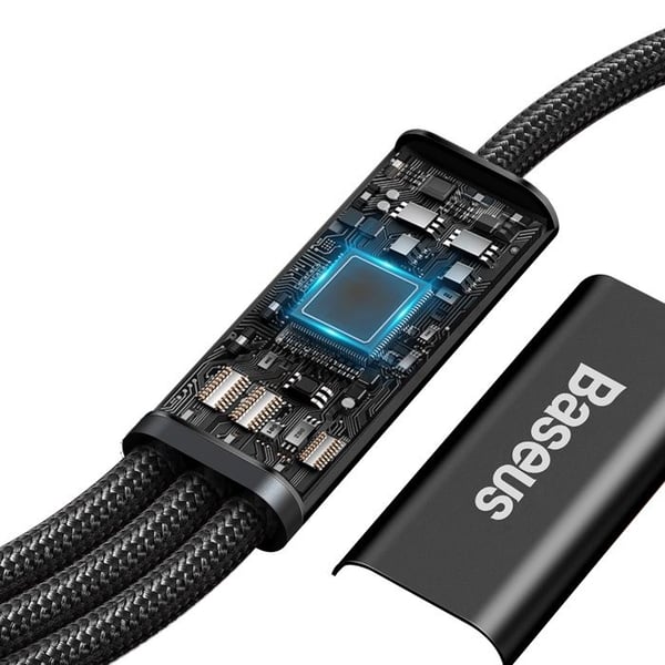Strömkabel - BASEUS - CAMLT-SC01 - Typ-C till Micro USB-Lightning - PD 20W - 1.5m Svart