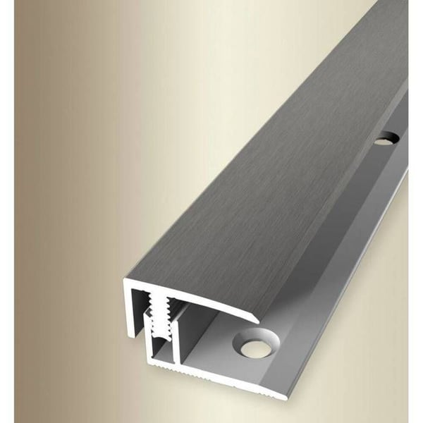 PROVISTON Anpassningsprofil Laminatfinish l 21 mm Kompensation av H 7 - 12 mm L 2000 mm Aluminiumprofil Inoxutseende...
