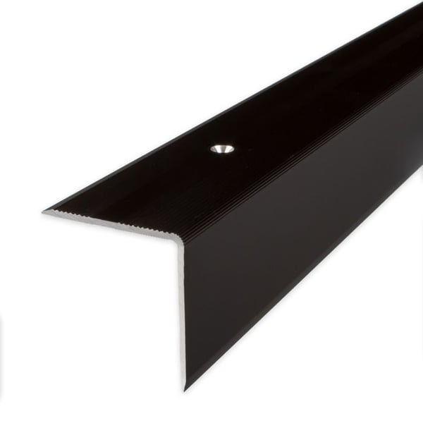 Nez på trapp aluminium anodiserat mörkbrunt L 40 mm H 42 mm Längd 1000 mm Genomgående 1 styck